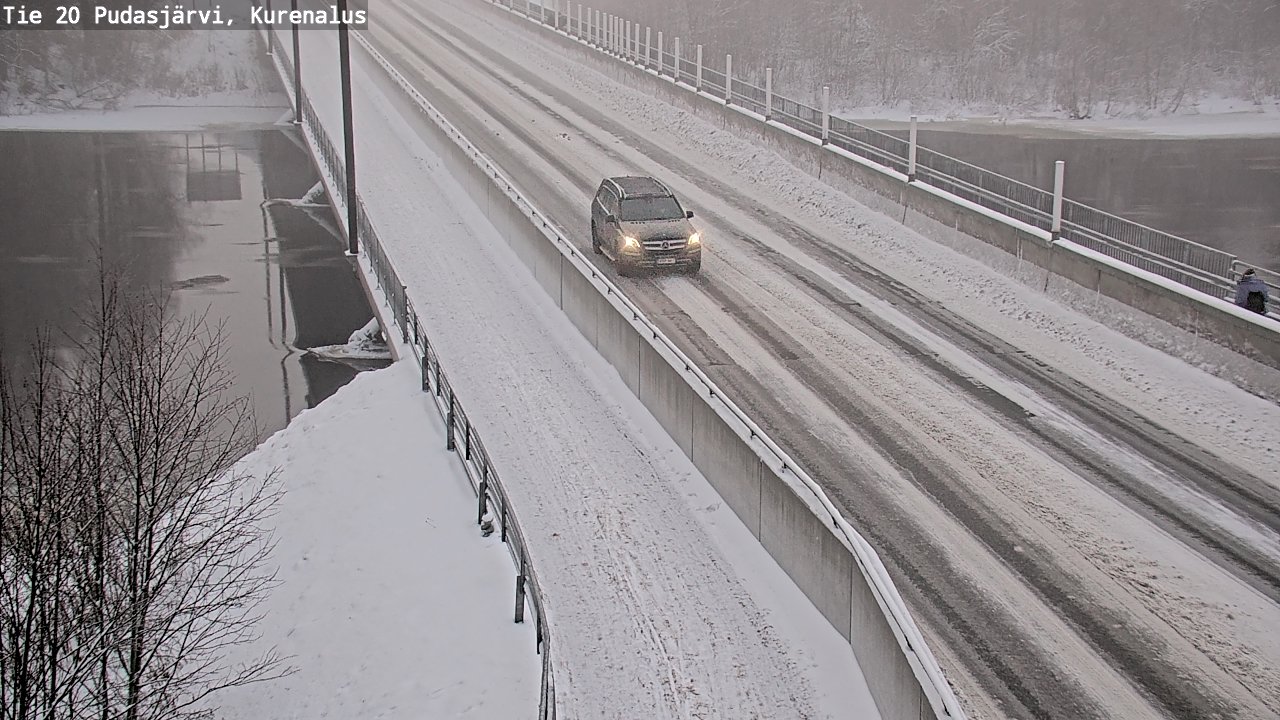 Weather Camera Image Väg 20Pudasjärvi, Kurenalus, Pudasjärvi, Pohjois-Pohjanmaa