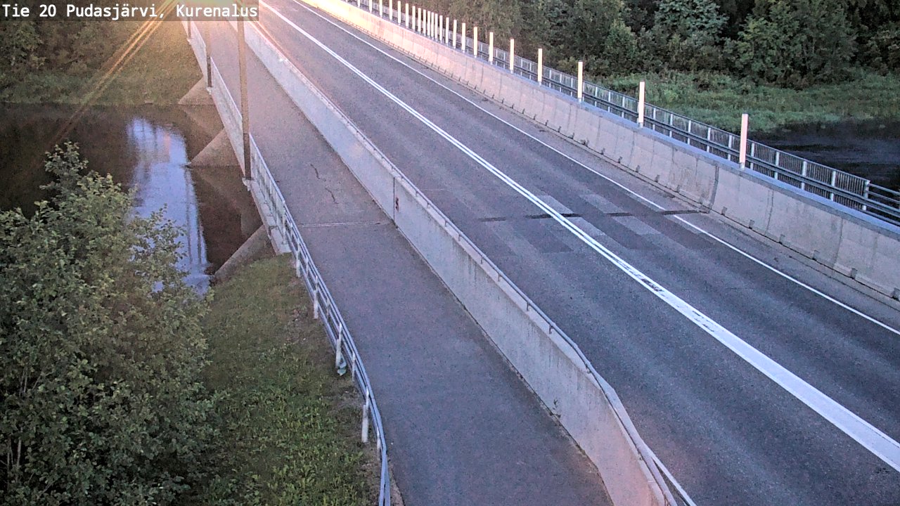 Weather Camera Image Väg 20Pudasjärvi, Kurenalus, Pudasjärvi, Pohjois-Pohjanmaa