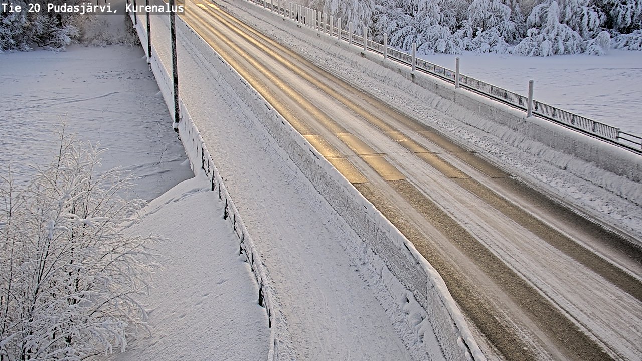 Weather Camera Image Road 20 Pudasjärvi, Kurenalus, Pudasjärvi, Pohjois-Pohjanmaa