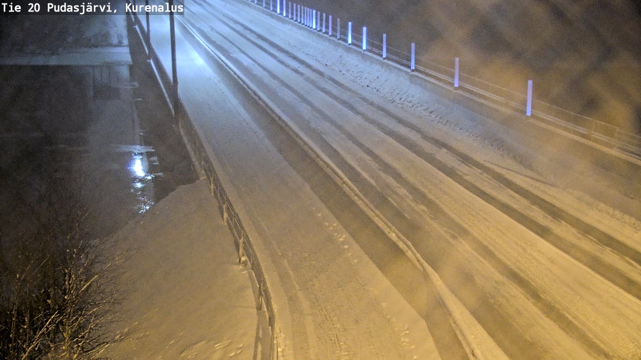 Weather Camera Image Väg 20Pudasjärvi, Kurenalus, Pudasjärvi, Pohjois-Pohjanmaa