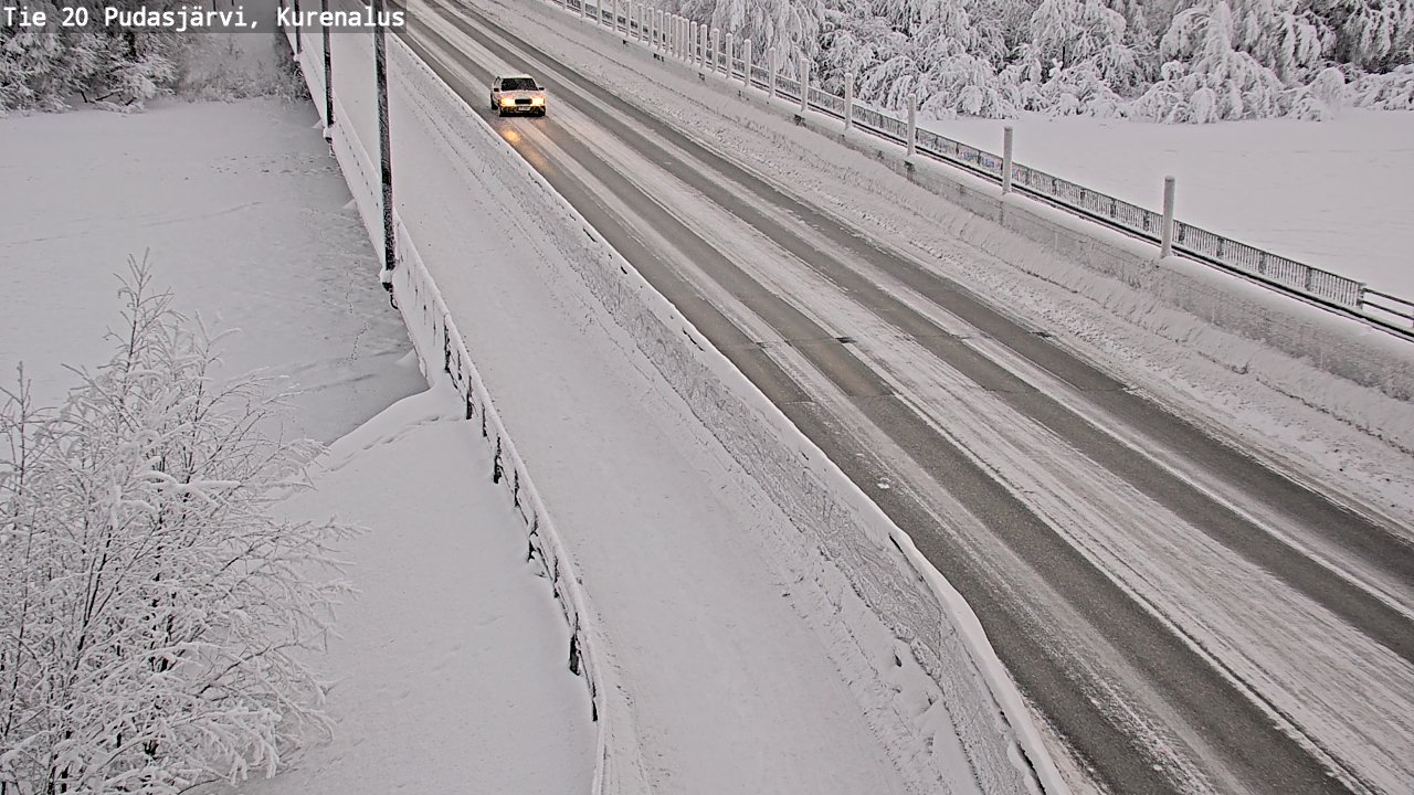 Weather Camera Image Road 20 Pudasjärvi, Kurenalus, Pudasjärvi, Pohjois-Pohjanmaa