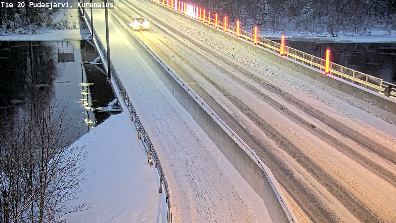 Weather Camera Image Väg 20Pudasjärvi, Kurenalus, Pudasjärvi, Pohjois-Pohjanmaa