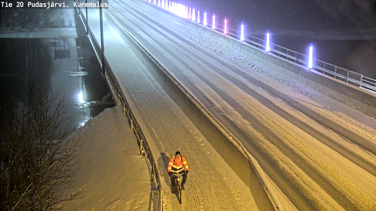 Weather Camera Image Väg 20Pudasjärvi, Kurenalus, Pudasjärvi, Pohjois-Pohjanmaa
