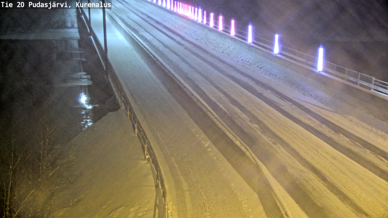Weather Camera Image Väg 20Pudasjärvi, Kurenalus, Pudasjärvi, Pohjois-Pohjanmaa