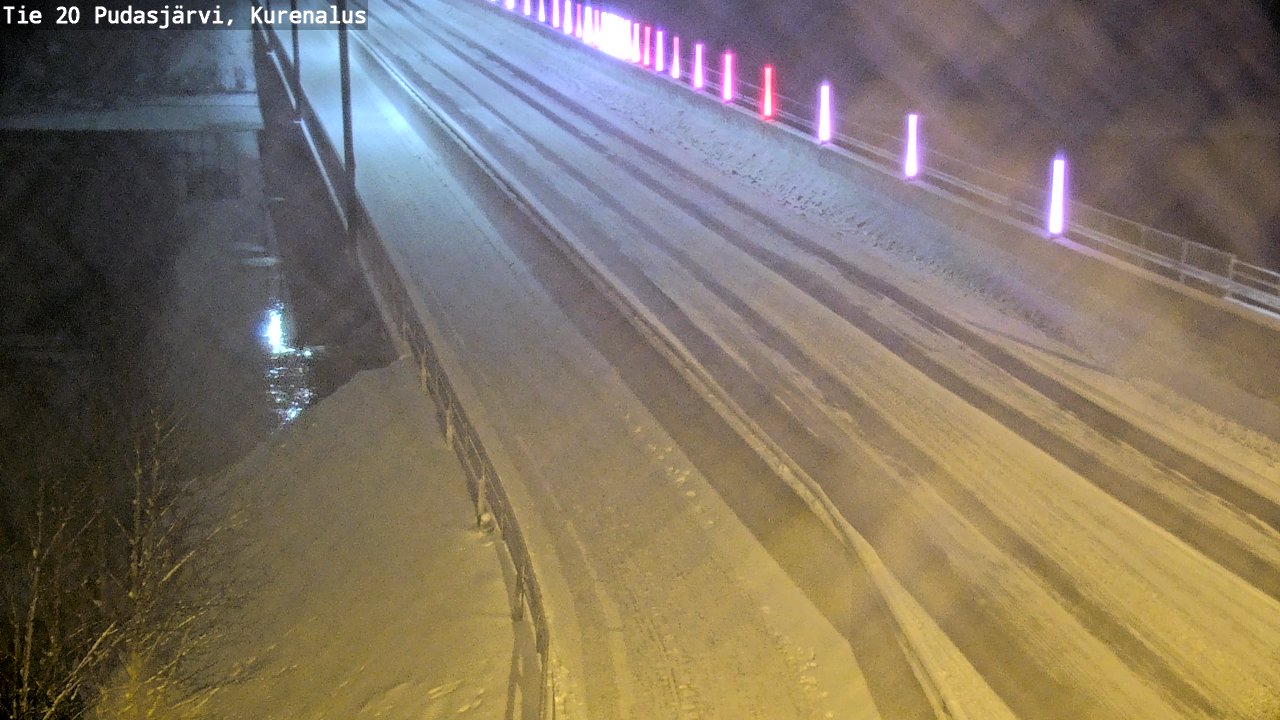 Weather Camera Image Väg 20Pudasjärvi, Kurenalus, Pudasjärvi, Pohjois-Pohjanmaa