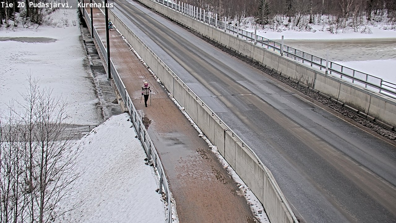 Weather Camera Image Väg 20Pudasjärvi, Kurenalus, Pudasjärvi, Pohjois-Pohjanmaa