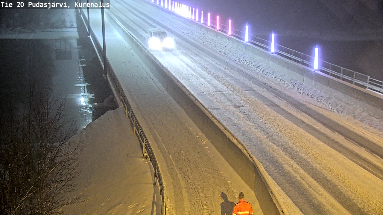 Weather Camera Image Väg 20Pudasjärvi, Kurenalus, Pudasjärvi, Pohjois-Pohjanmaa
