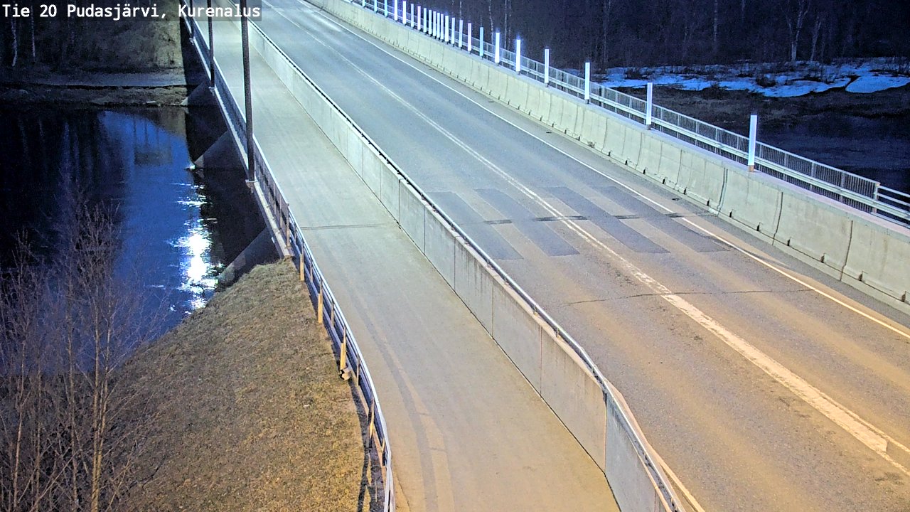 Weather Camera Image Road 20 Pudasjärvi, Kurenalus, Pudasjärvi, Pohjois-Pohjanmaa