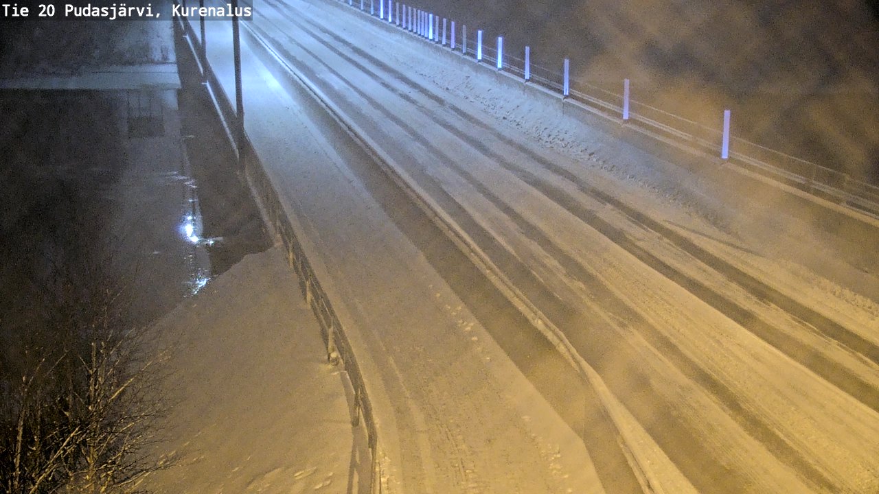 Weather Camera Image Väg 20Pudasjärvi, Kurenalus, Pudasjärvi, Pohjois-Pohjanmaa