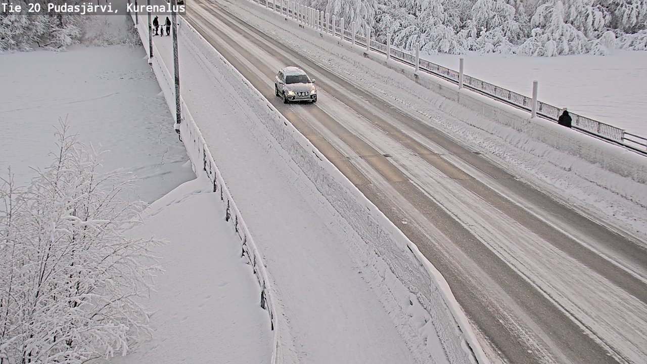 Weather Camera Image Road 20 Pudasjärvi, Kurenalus, Pudasjärvi, Pohjois-Pohjanmaa