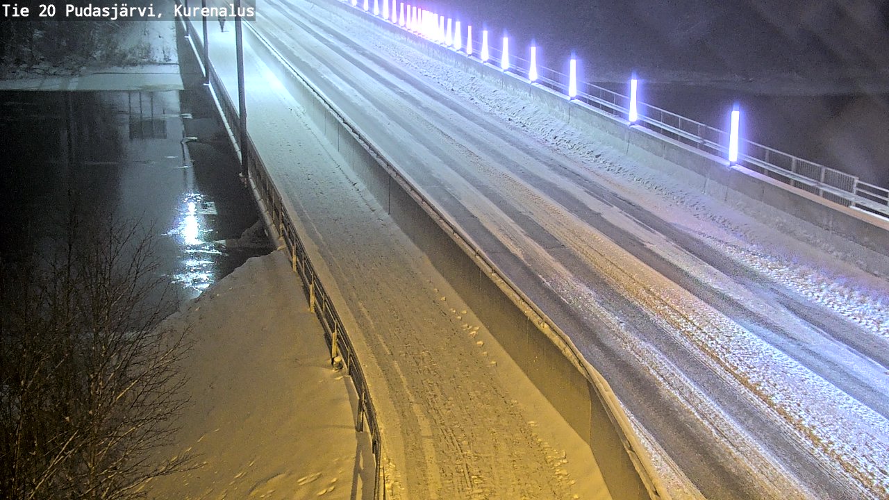 Weather Camera Image Väg 20Pudasjärvi, Kurenalus, Pudasjärvi, Pohjois-Pohjanmaa