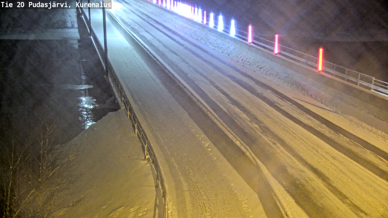 Weather Camera Image Väg 20Pudasjärvi, Kurenalus, Pudasjärvi, Pohjois-Pohjanmaa