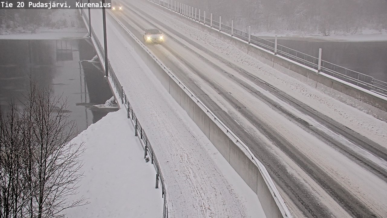 Weather Camera Image Väg 20Pudasjärvi, Kurenalus, Pudasjärvi, Pohjois-Pohjanmaa