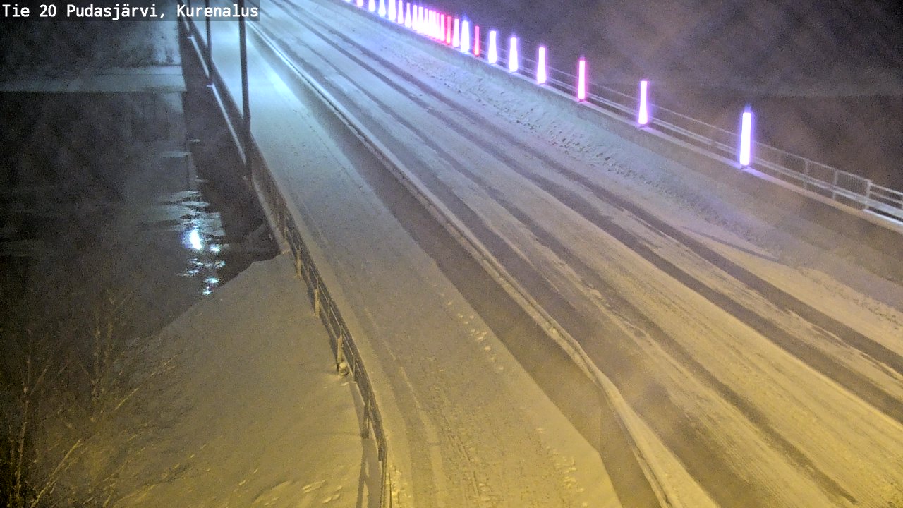 Weather Camera Image Väg 20Pudasjärvi, Kurenalus, Pudasjärvi, Pohjois-Pohjanmaa