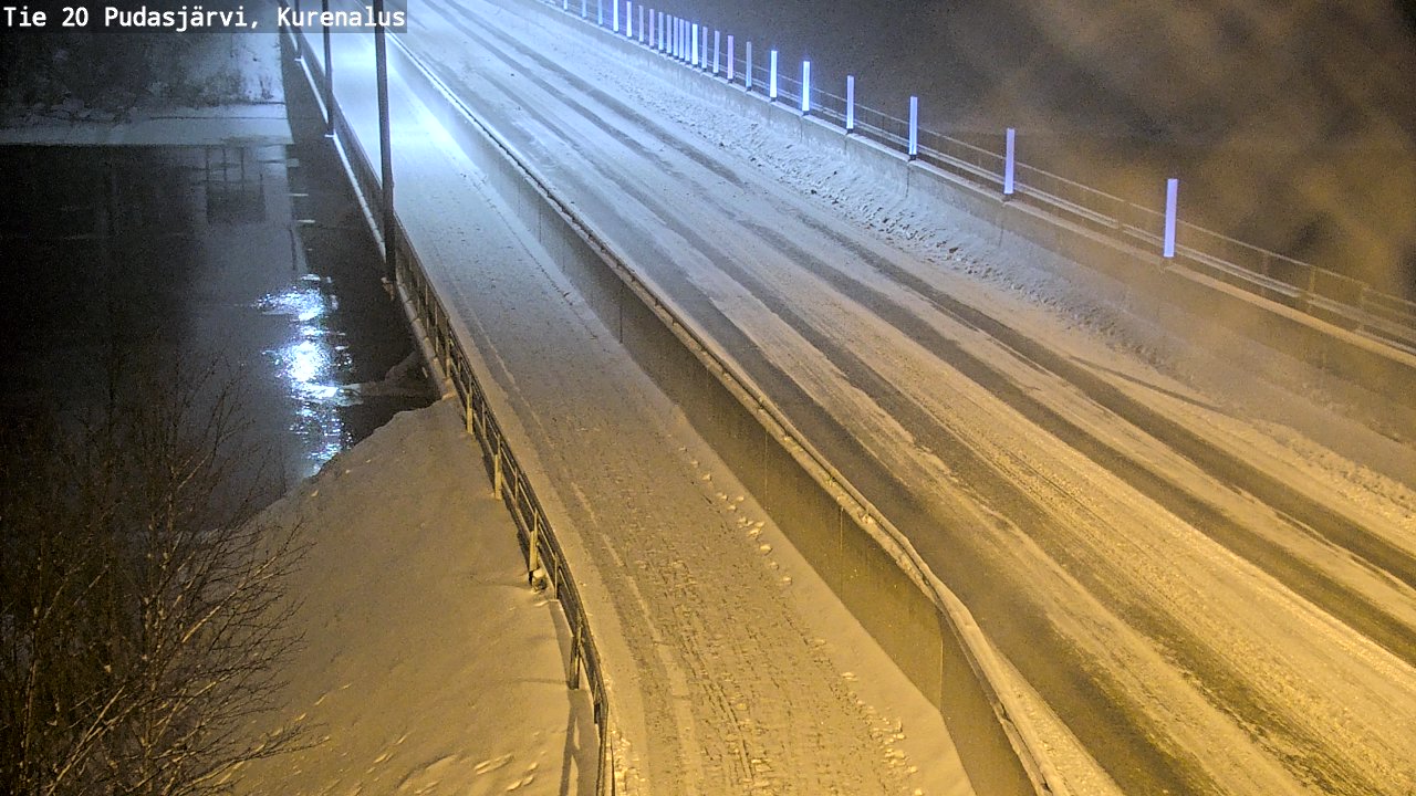 Weather Camera Image Väg 20Pudasjärvi, Kurenalus, Pudasjärvi, Pohjois-Pohjanmaa