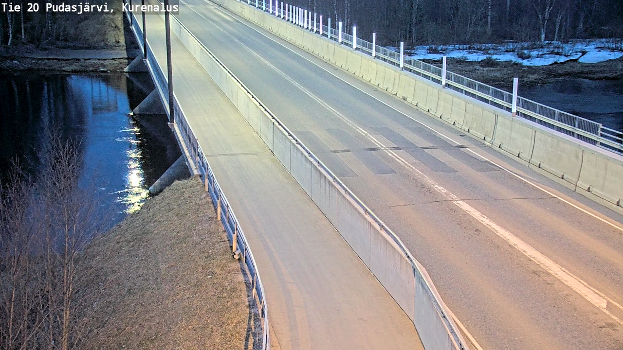 Weather Camera Image Road 20 Pudasjärvi, Kurenalus, Pudasjärvi, Pohjois-Pohjanmaa