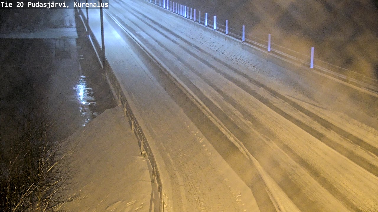 Weather Camera Image Väg 20Pudasjärvi, Kurenalus, Pudasjärvi, Pohjois-Pohjanmaa