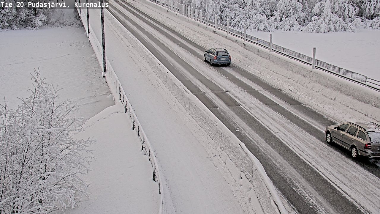 Weather Camera Image Road 20 Pudasjärvi, Kurenalus, Pudasjärvi, Pohjois-Pohjanmaa