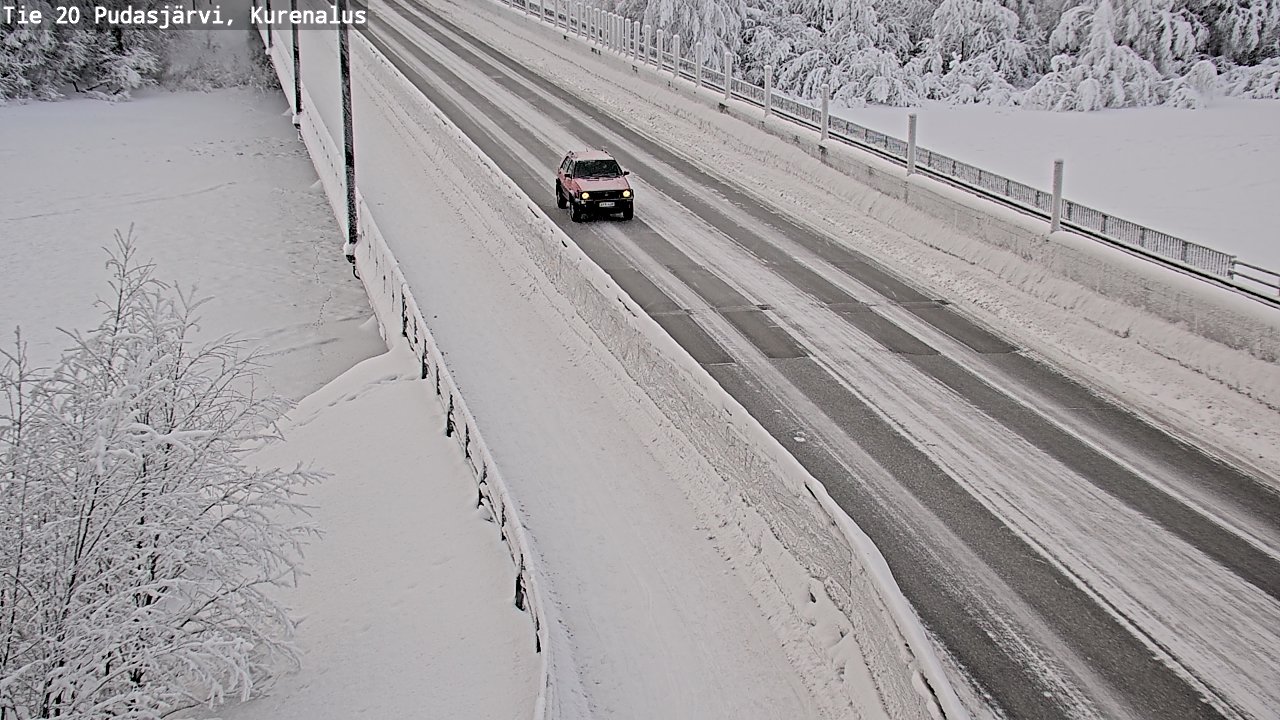 Weather Camera Image Road 20 Pudasjärvi, Kurenalus, Pudasjärvi, Pohjois-Pohjanmaa