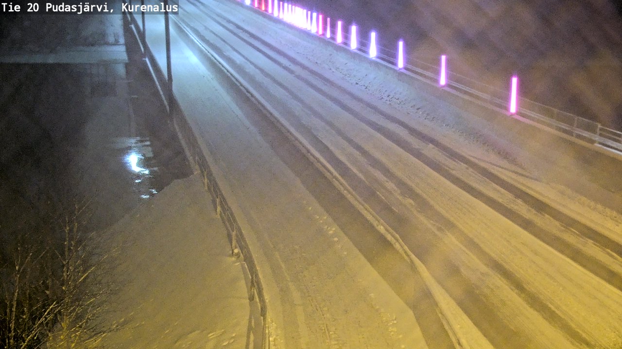Weather Camera Image Väg 20Pudasjärvi, Kurenalus, Pudasjärvi, Pohjois-Pohjanmaa