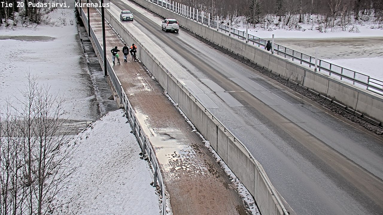 Weather Camera Image Road 20 Pudasjärvi, Kurenalus, Pudasjärvi, Pohjois-Pohjanmaa