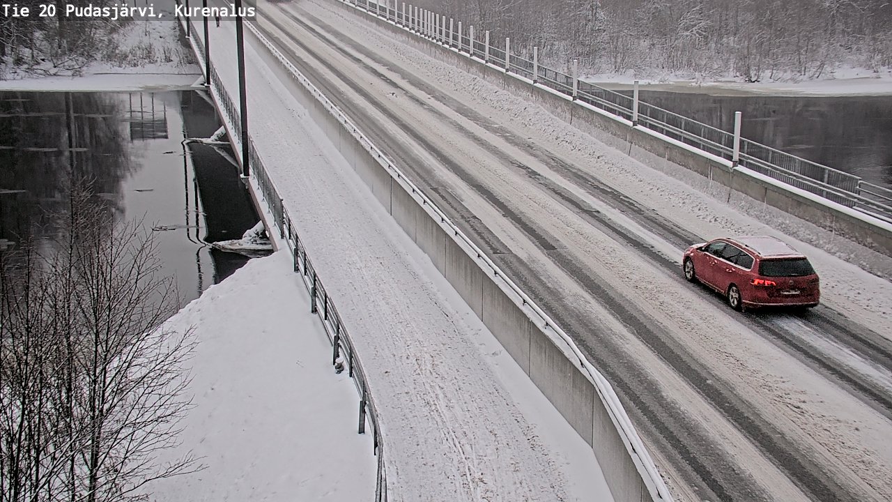 Weather Camera Image Väg 20Pudasjärvi, Kurenalus, Pudasjärvi, Pohjois-Pohjanmaa