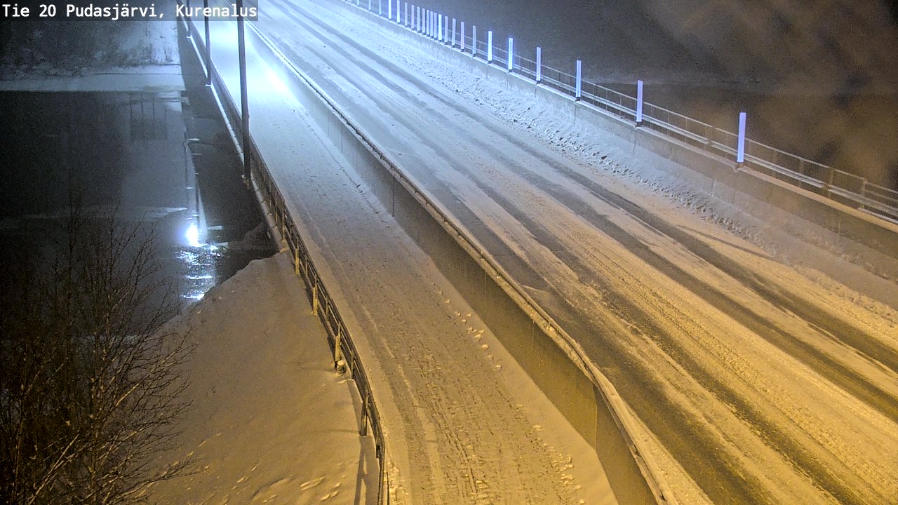 Weather Camera Image Väg 20Pudasjärvi, Kurenalus, Pudasjärvi, Pohjois-Pohjanmaa