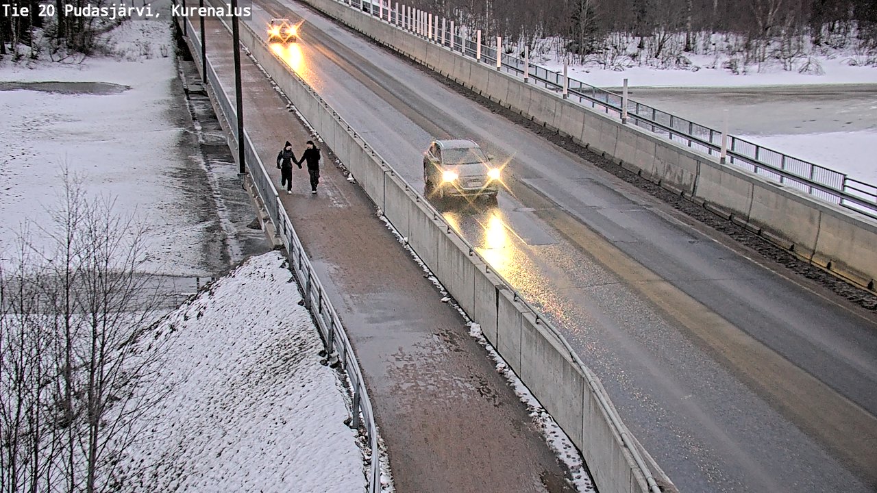 Weather Camera Image Road 20 Pudasjärvi, Kurenalus, Pudasjärvi, Pohjois-Pohjanmaa