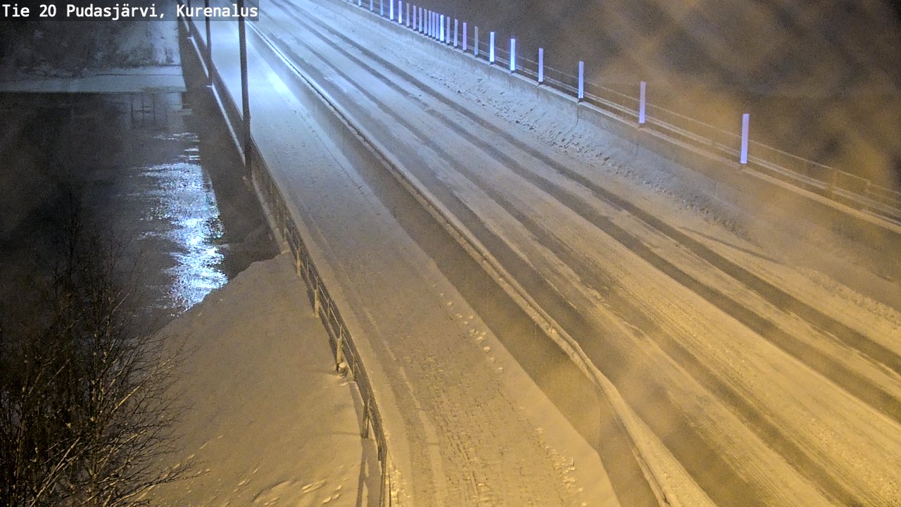 Weather Camera Image Väg 20Pudasjärvi, Kurenalus, Pudasjärvi, Pohjois-Pohjanmaa