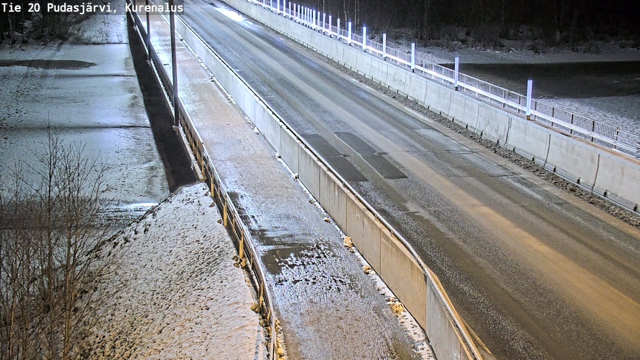 Weather Camera Image Road 20 Pudasjärvi, Kurenalus, Pudasjärvi, Pohjois-Pohjanmaa