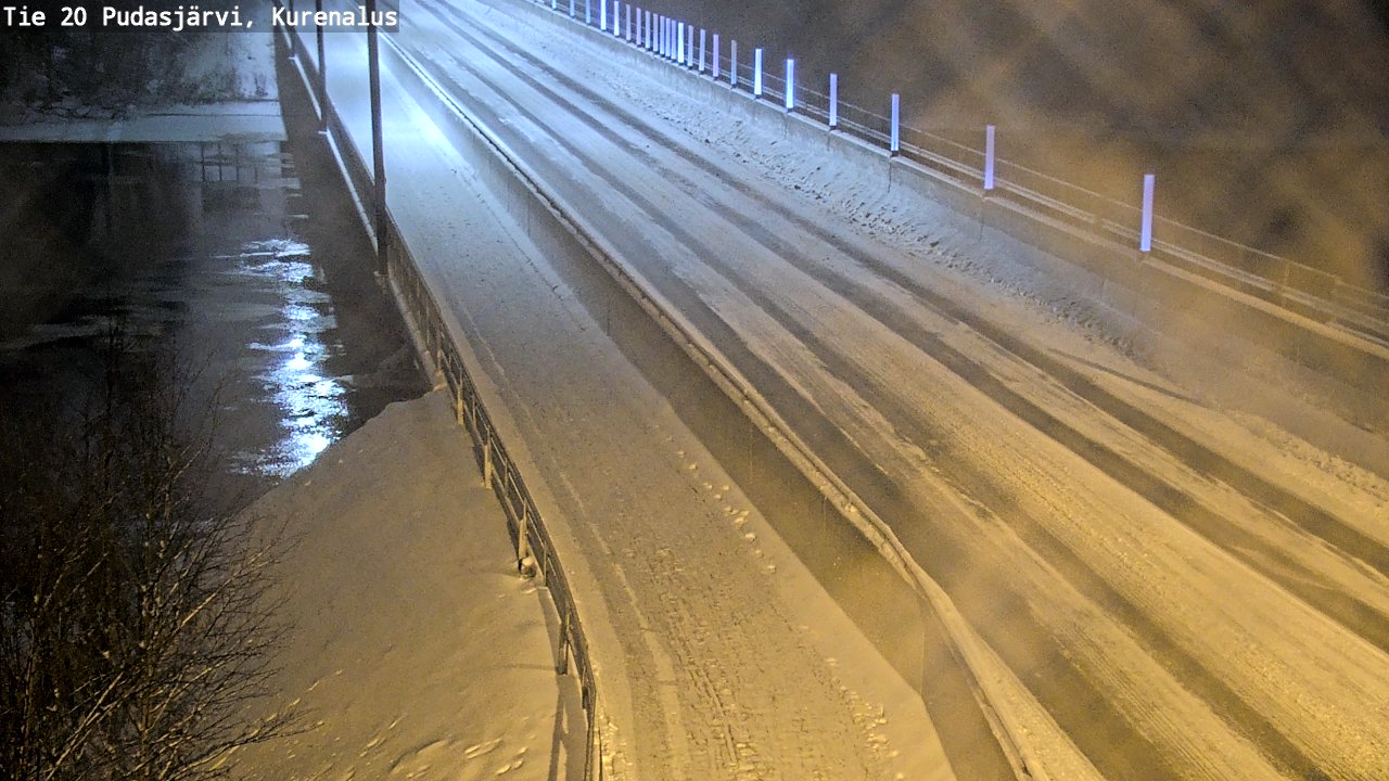 Weather Camera Image Väg 20Pudasjärvi, Kurenalus, Pudasjärvi, Pohjois-Pohjanmaa