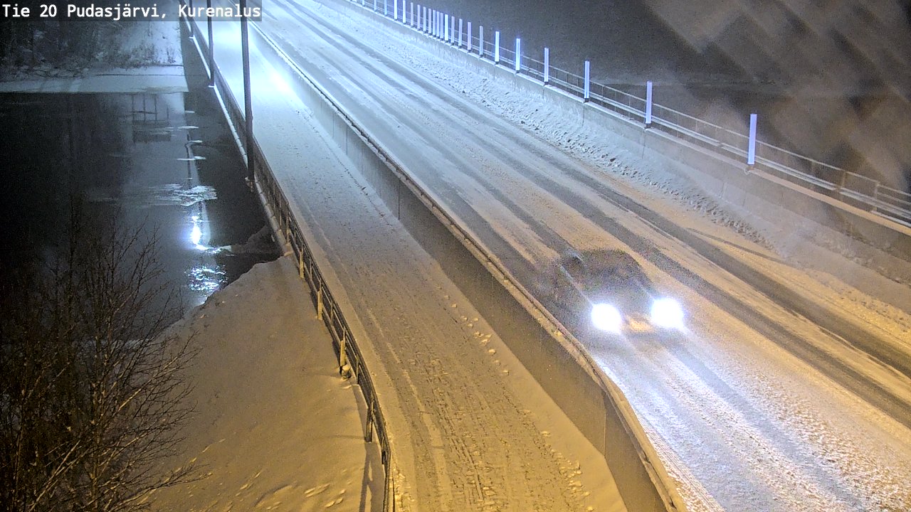 Weather Camera Image Väg 20Pudasjärvi, Kurenalus, Pudasjärvi, Pohjois-Pohjanmaa