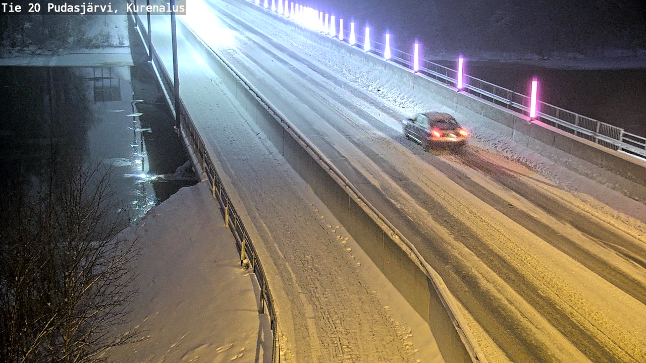 Weather Camera Image Väg 20Pudasjärvi, Kurenalus, Pudasjärvi, Pohjois-Pohjanmaa