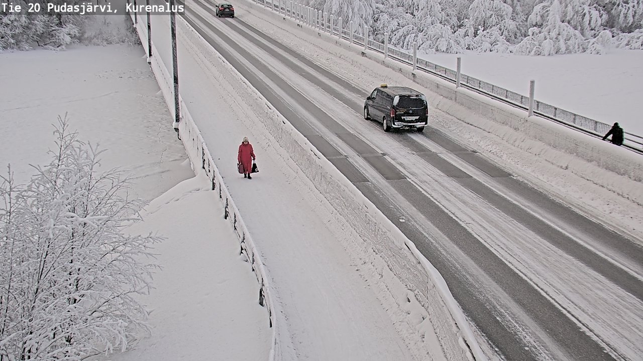 Weather Camera Image Road 20 Pudasjärvi, Kurenalus, Pudasjärvi, Pohjois-Pohjanmaa
