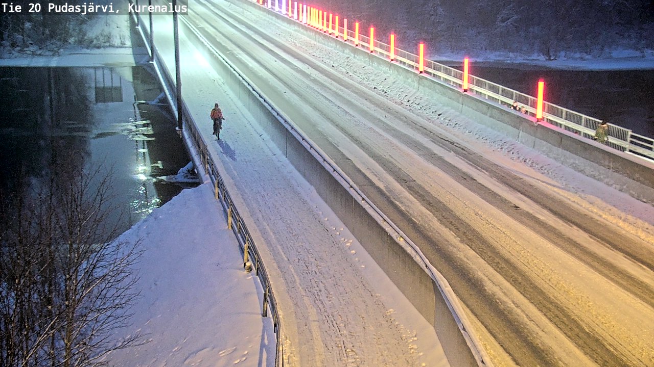 Weather Camera Image Väg 20Pudasjärvi, Kurenalus, Pudasjärvi, Pohjois-Pohjanmaa