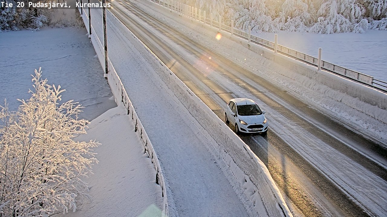 Weather Camera Image Road 20 Pudasjärvi, Kurenalus, Pudasjärvi, Pohjois-Pohjanmaa