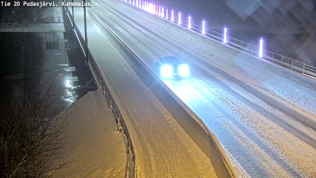 Weather Camera Image Väg 20Pudasjärvi, Kurenalus, Pudasjärvi, Pohjois-Pohjanmaa