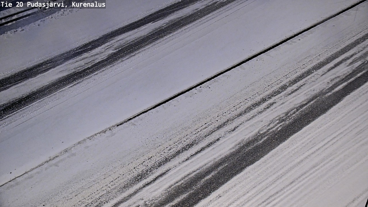 Weather Camera Image Väg 20Pudasjärvi, Kurenalus, Pudasjärvi, Pohjois-Pohjanmaa