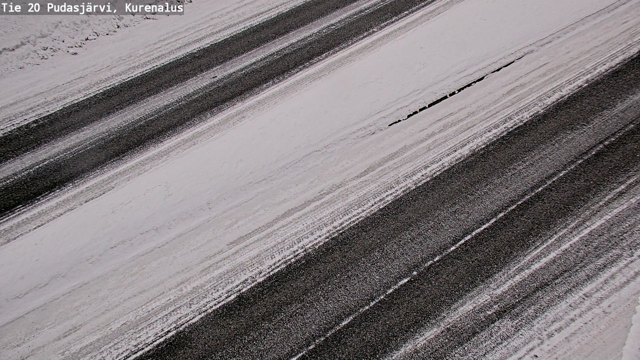 Weather Camera Image Road 20 Pudasjärvi, Kurenalus, Pudasjärvi, Pohjois-Pohjanmaa