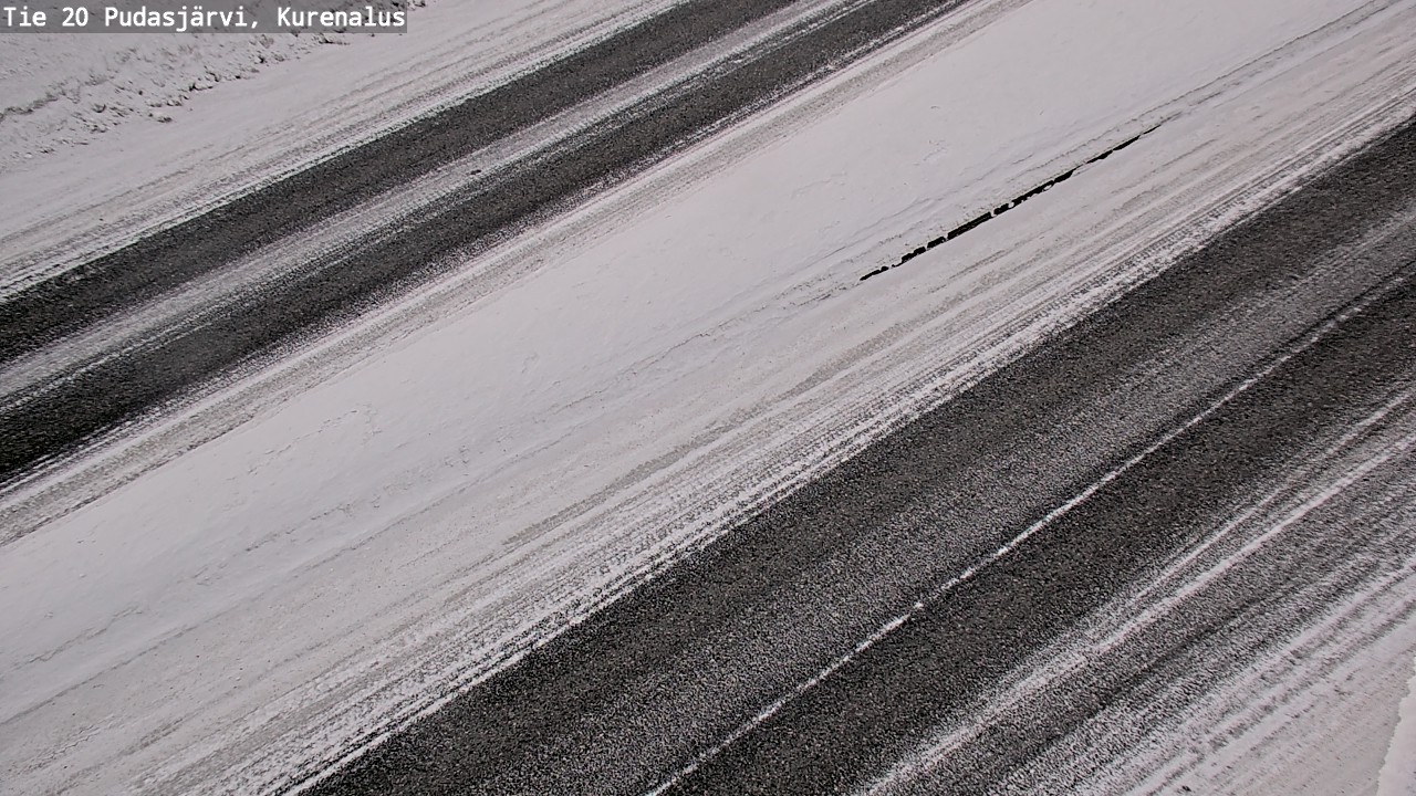 Weather Camera Image Road 20 Pudasjärvi, Kurenalus, Pudasjärvi, Pohjois-Pohjanmaa