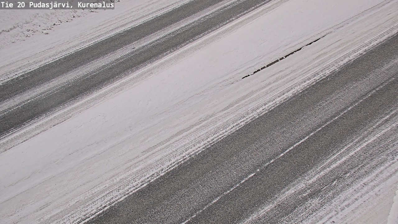 Weather Camera Image Road 20 Pudasjärvi, Kurenalus, Pudasjärvi, Pohjois-Pohjanmaa