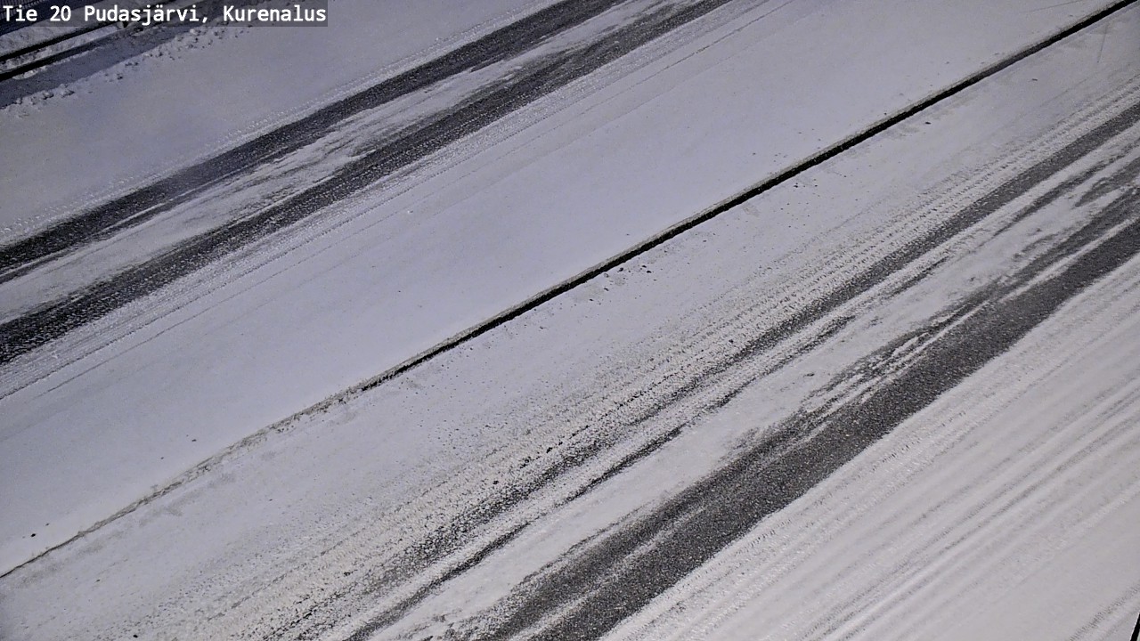 Weather Camera Image Väg 20Pudasjärvi, Kurenalus, Pudasjärvi, Pohjois-Pohjanmaa