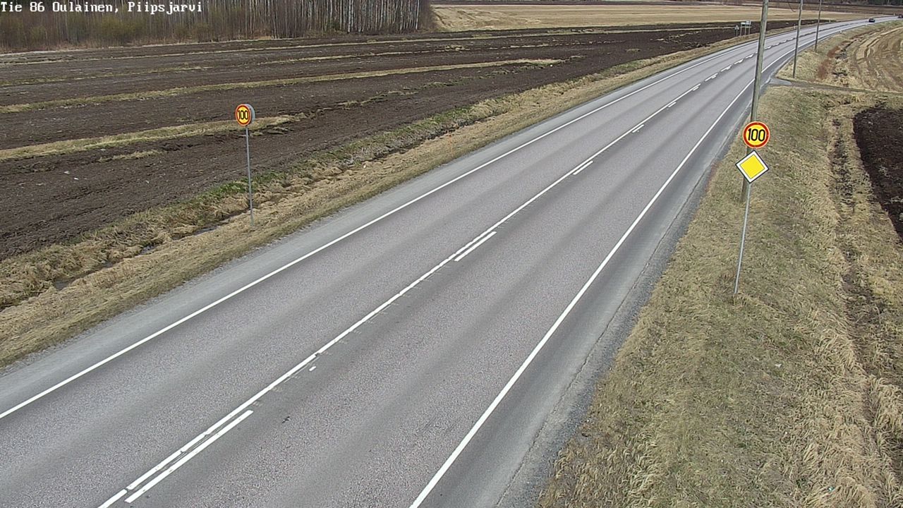 Weather Camera Image Road 86 Oulainen, Piipsjärvi, Oulainen, Pohjois-Pohjanmaa