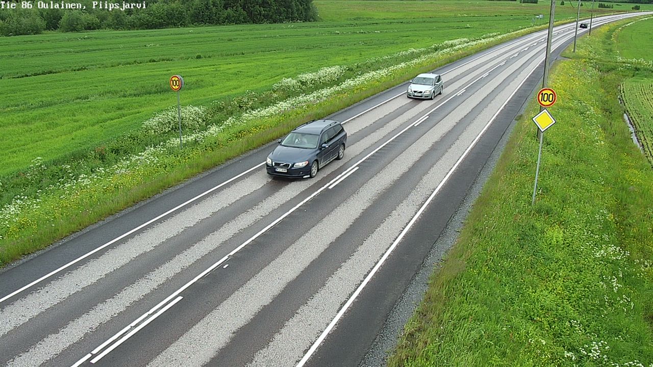 Weather Camera Image Väg 86 Oulais, Piipsjärvi, Oulainen, Pohjois-Pohjanmaa