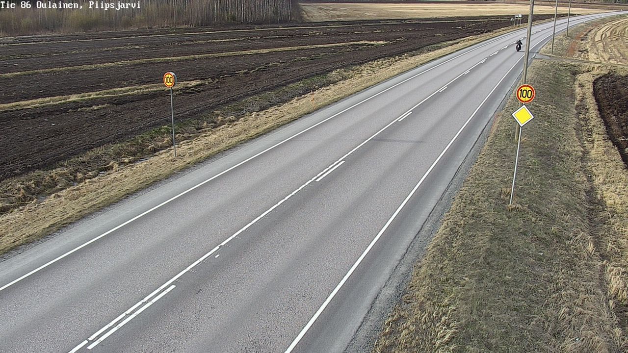 Weather Camera Image Väg 86 Oulais, Piipsjärvi, Oulainen, Pohjois-Pohjanmaa
