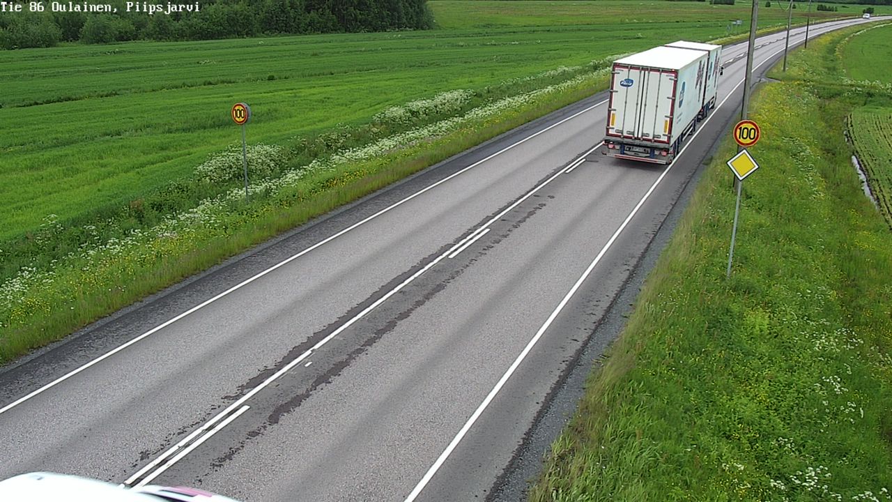 Weather Camera Image Väg 86 Oulais, Piipsjärvi, Oulainen, Pohjois-Pohjanmaa