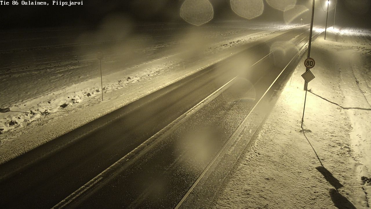 Weather Camera Image Road 86 Oulainen, Piipsjärvi, Oulainen, Pohjois-Pohjanmaa