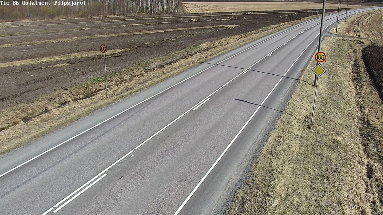 Weather Camera Image Road 86 Oulainen, Piipsjärvi, Oulainen, Pohjois-Pohjanmaa