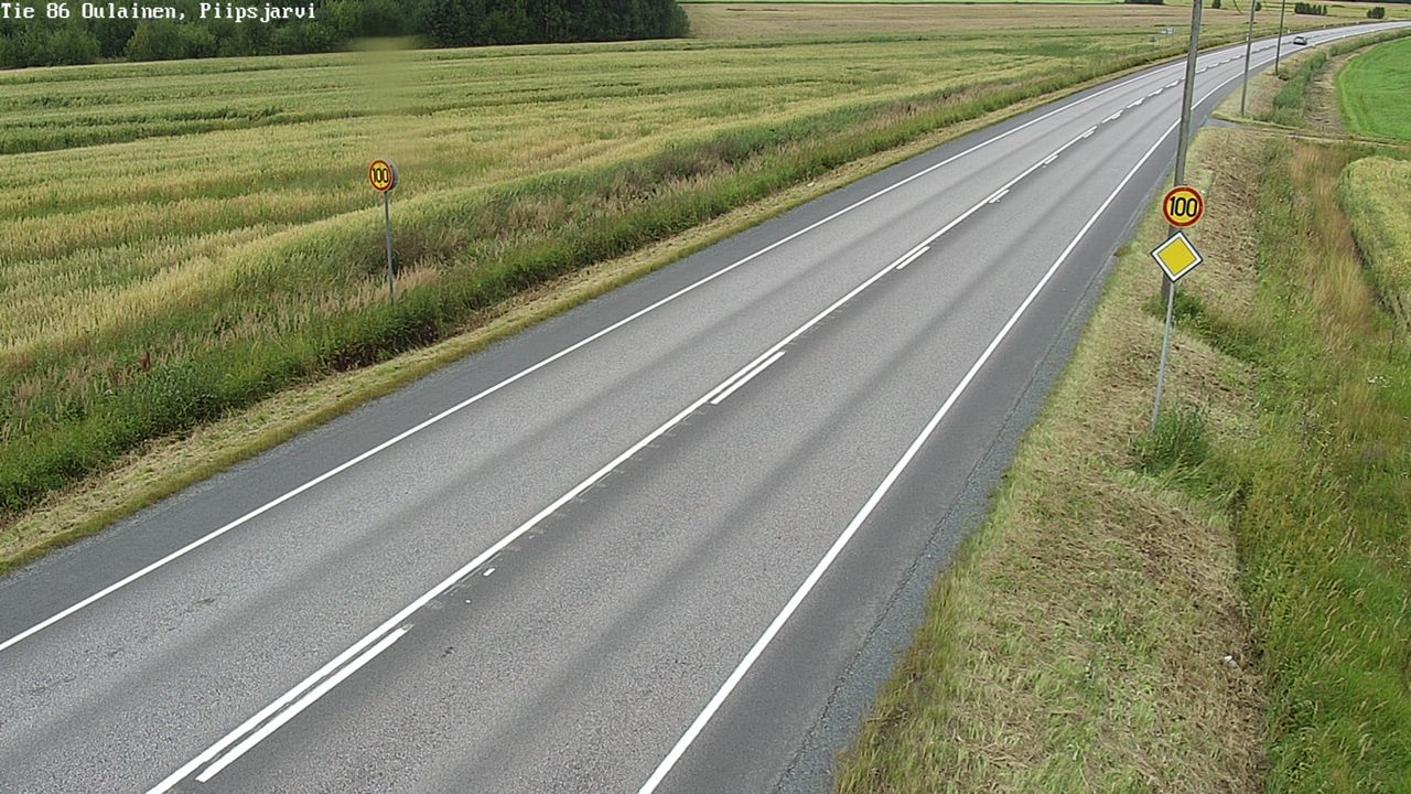Weather Camera Image Road 86 Oulainen, Piipsjärvi, Oulainen, Pohjois-Pohjanmaa