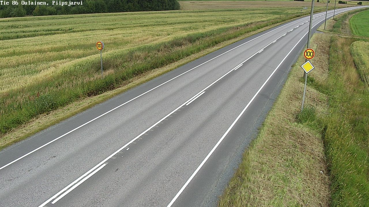 Weather Camera Image Väg 86 Oulais, Piipsjärvi, Oulainen, Pohjois-Pohjanmaa